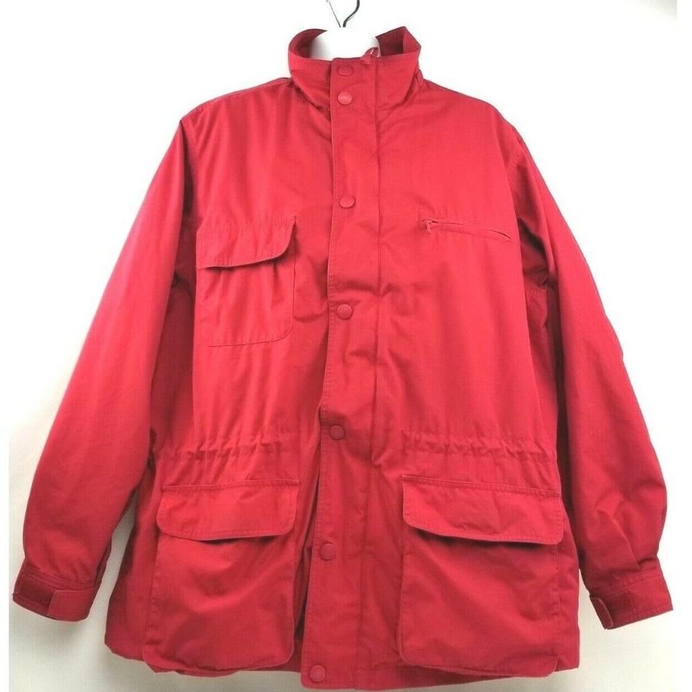 Eddie Bauer Outdoors Red Wool Lined Coat Jacket